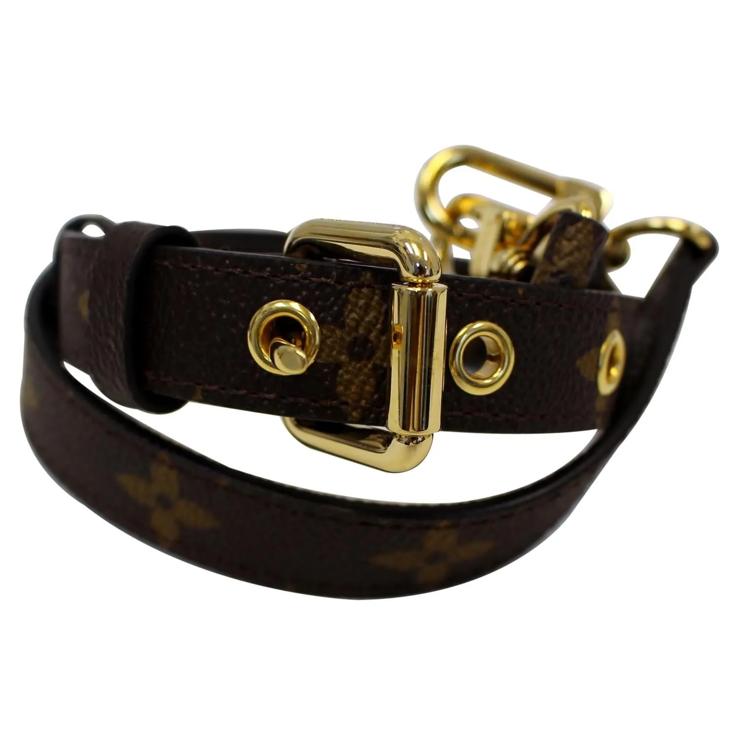 LOUIS VUITTON Monogram Canvas Shoulder Strap Brown for Metis