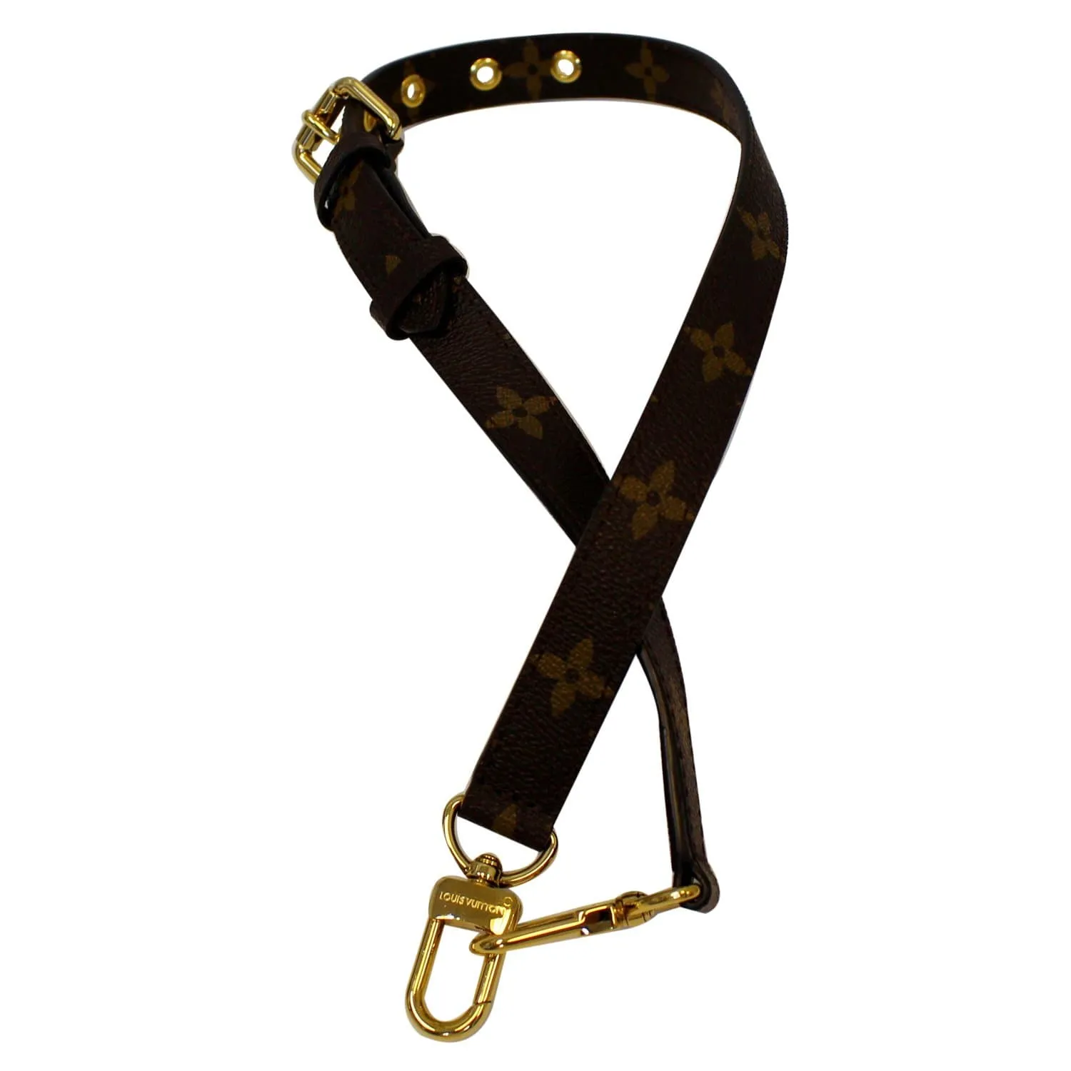 LOUIS VUITTON Monogram Canvas Shoulder Strap Brown for Metis
