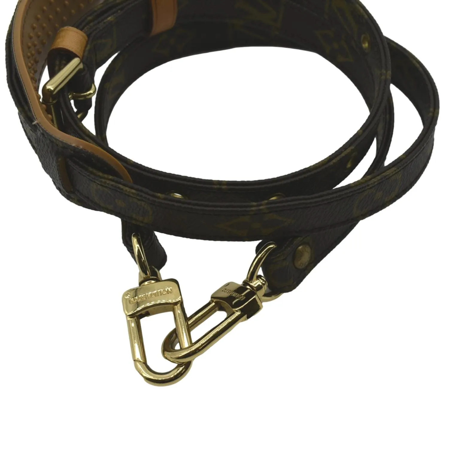 LOUIS VUITTON Monogram Canvas Shoulder Strap Brown