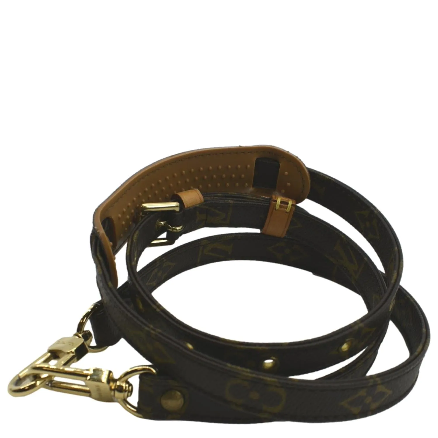 LOUIS VUITTON Monogram Canvas Shoulder Strap Brown