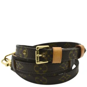 LOUIS VUITTON Monogram Canvas Shoulder Strap Brown