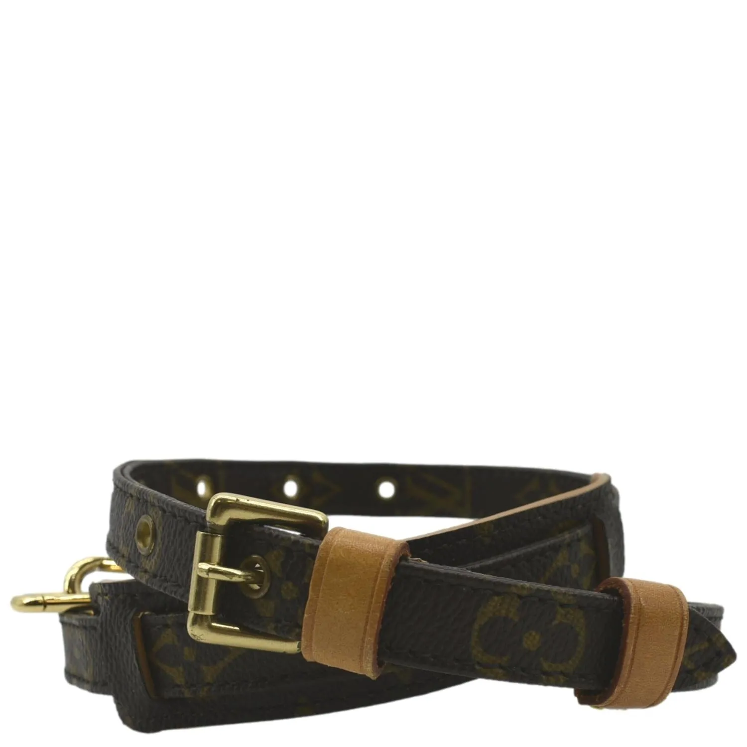 LOUIS VUITTON Monogram Canvas Shoulder Strap Brown