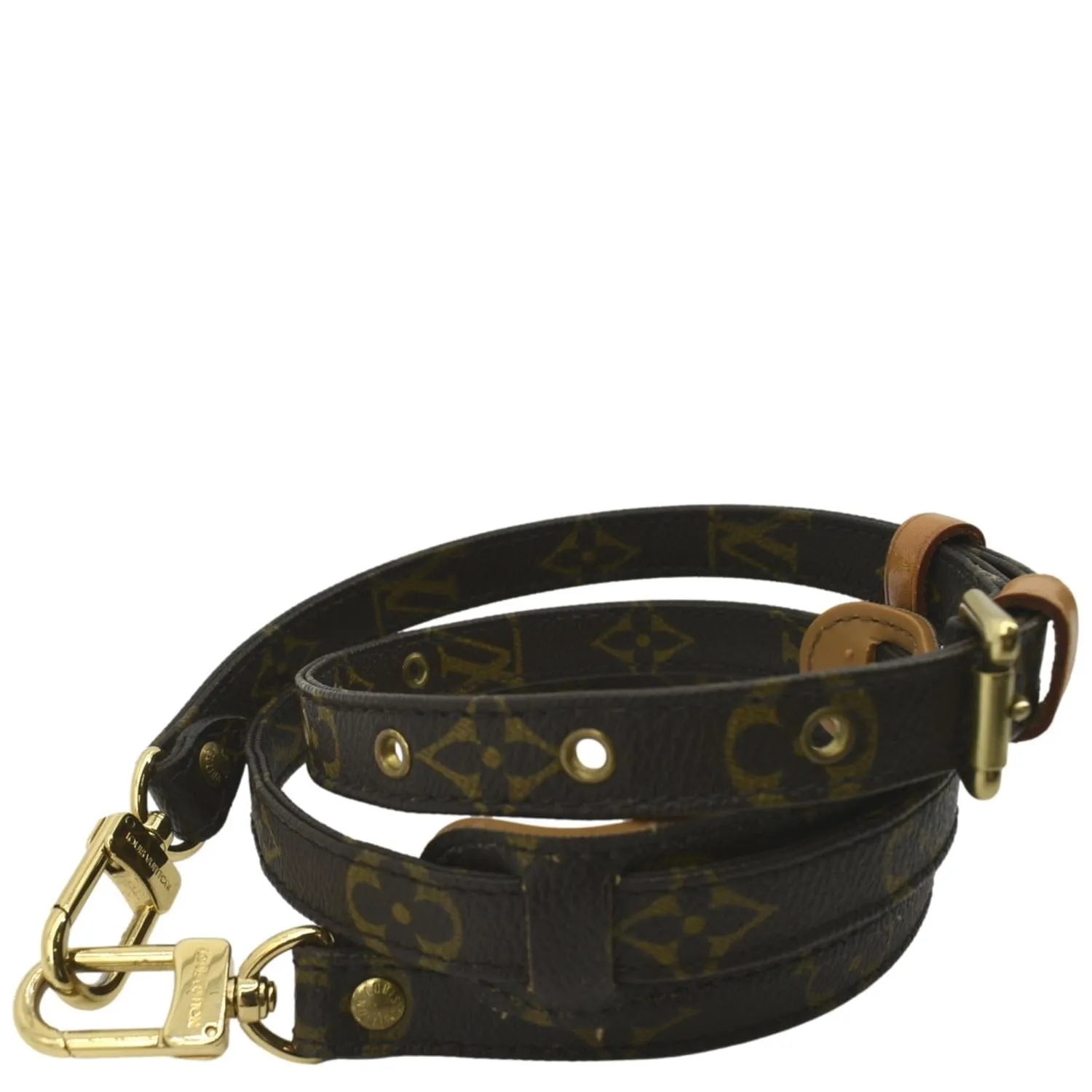 LOUIS VUITTON Monogram Canvas Shoulder Strap Brown