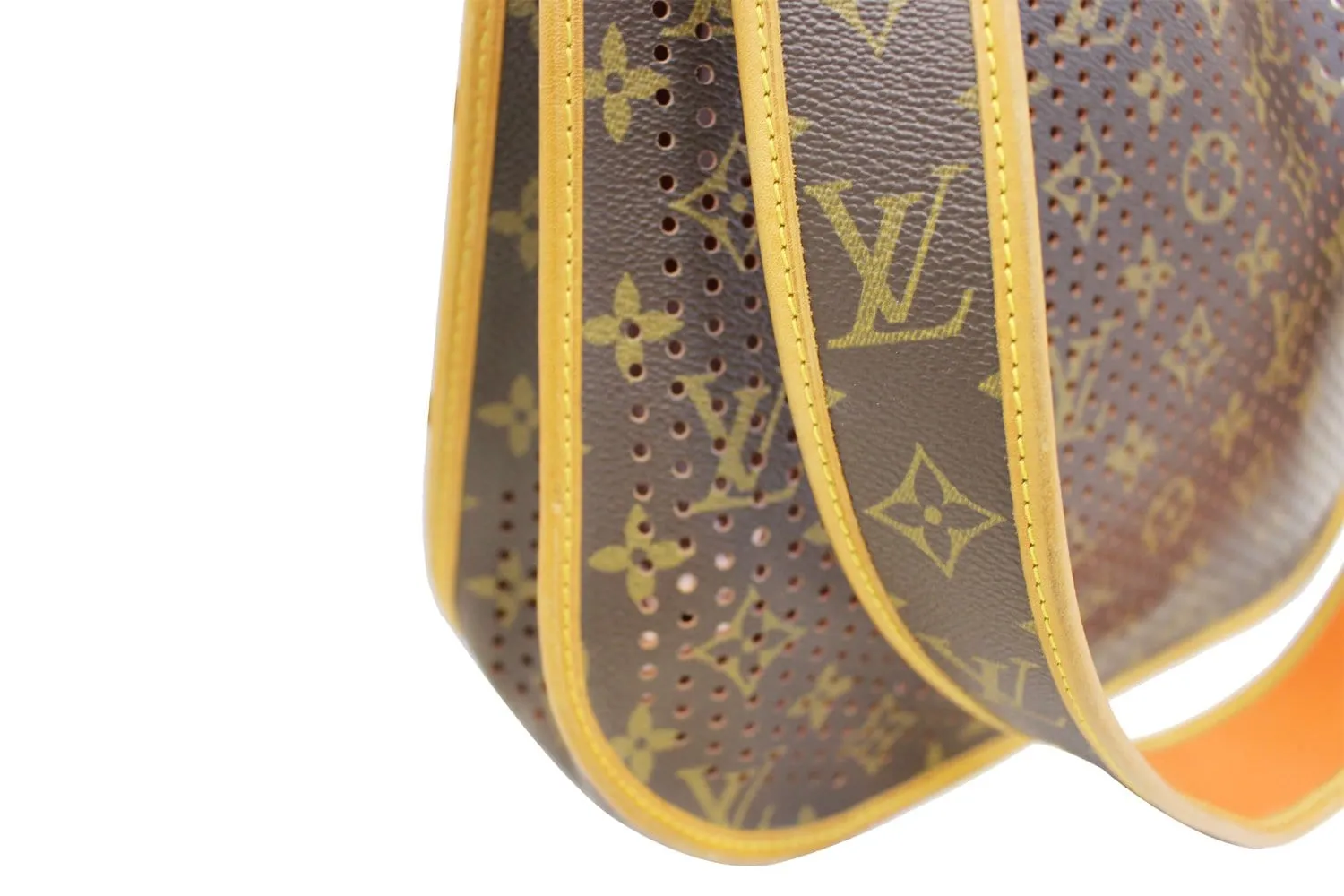 LOUIS VUITTON Orange Monogram Perforated Musette Bag