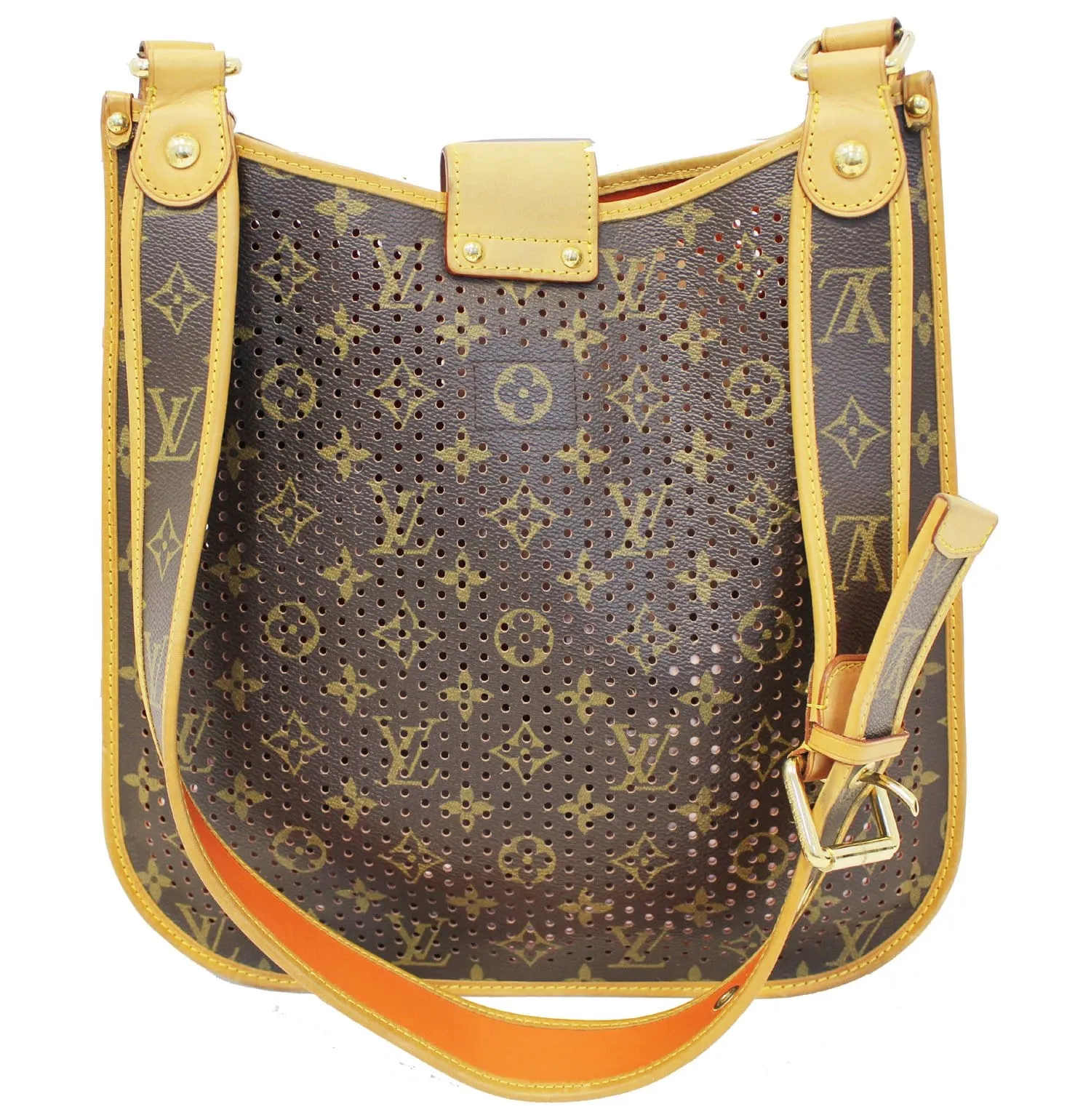 LOUIS VUITTON Orange Monogram Perforated Musette Bag