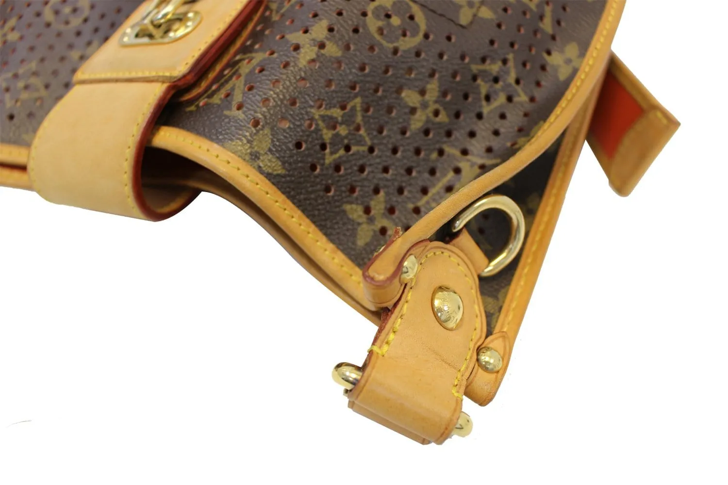 LOUIS VUITTON Orange Monogram Perforated Musette Bag