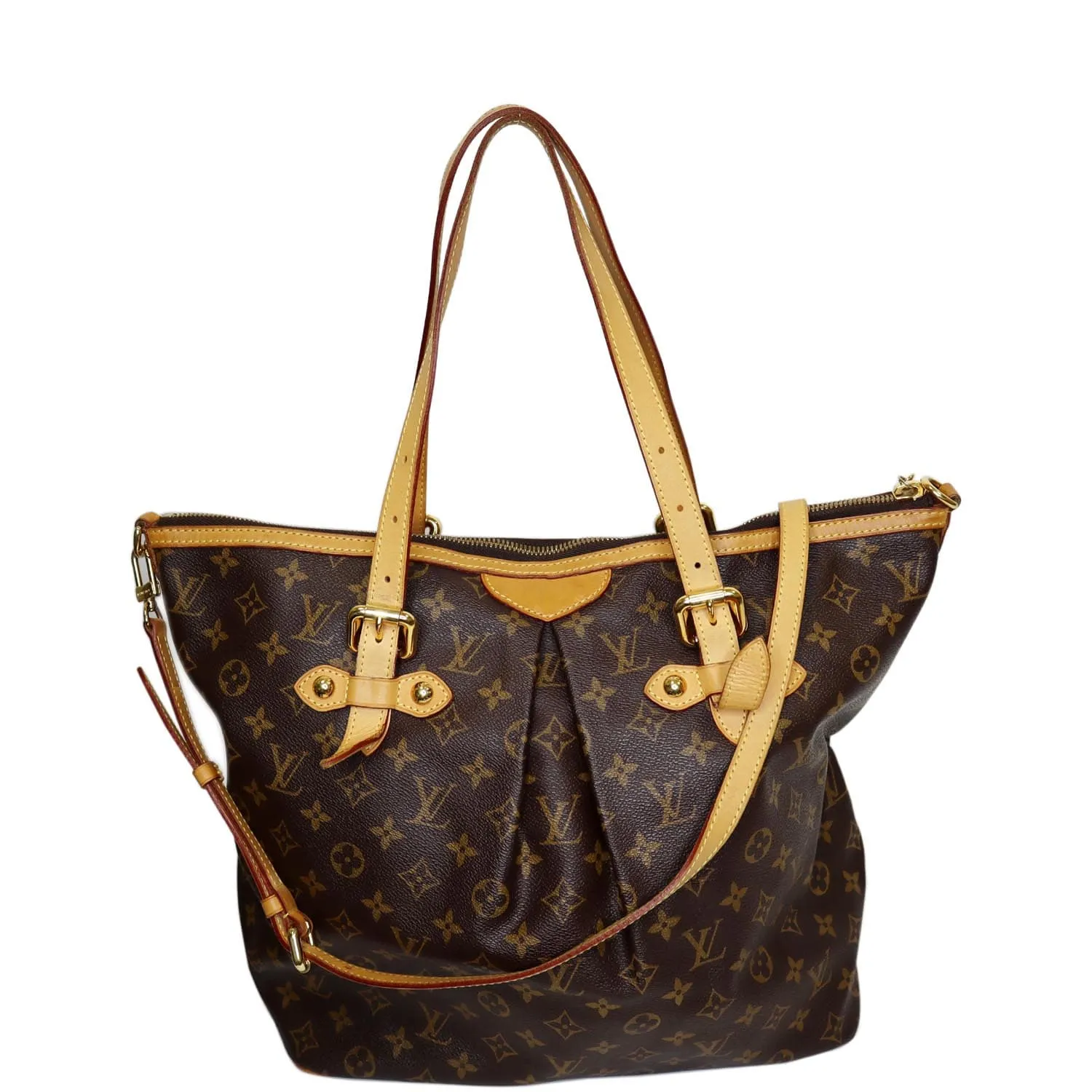 LOUIS VUITTON Palermo GM Monogram Canvas Tote Shoulder Bag Brown