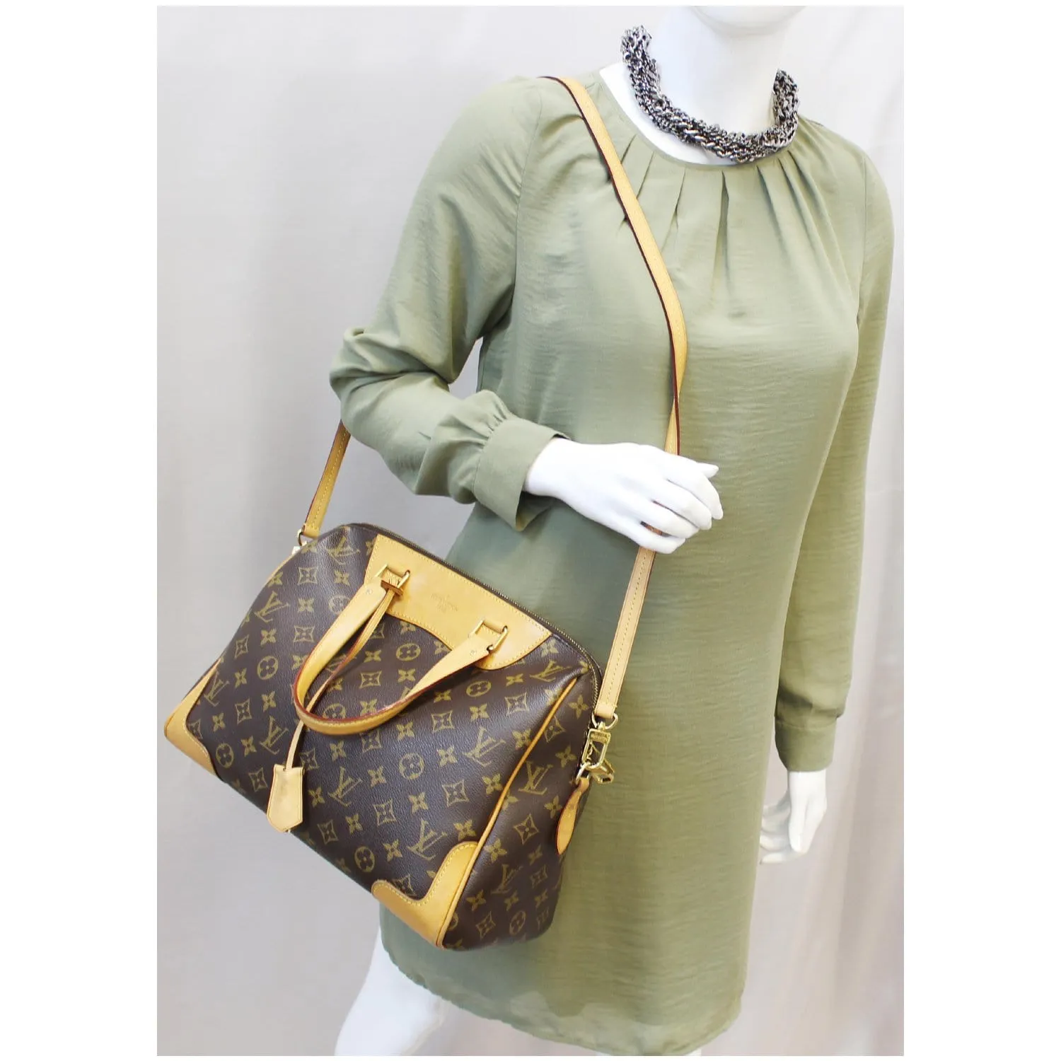 LOUIS VUITTON Retiro NM Monogram Canvas 2Way Shoulder Bag Brown