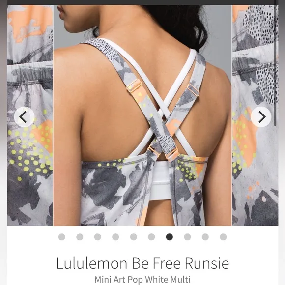 Lululemon Be Free Runsie Mini Art Pop White Multi