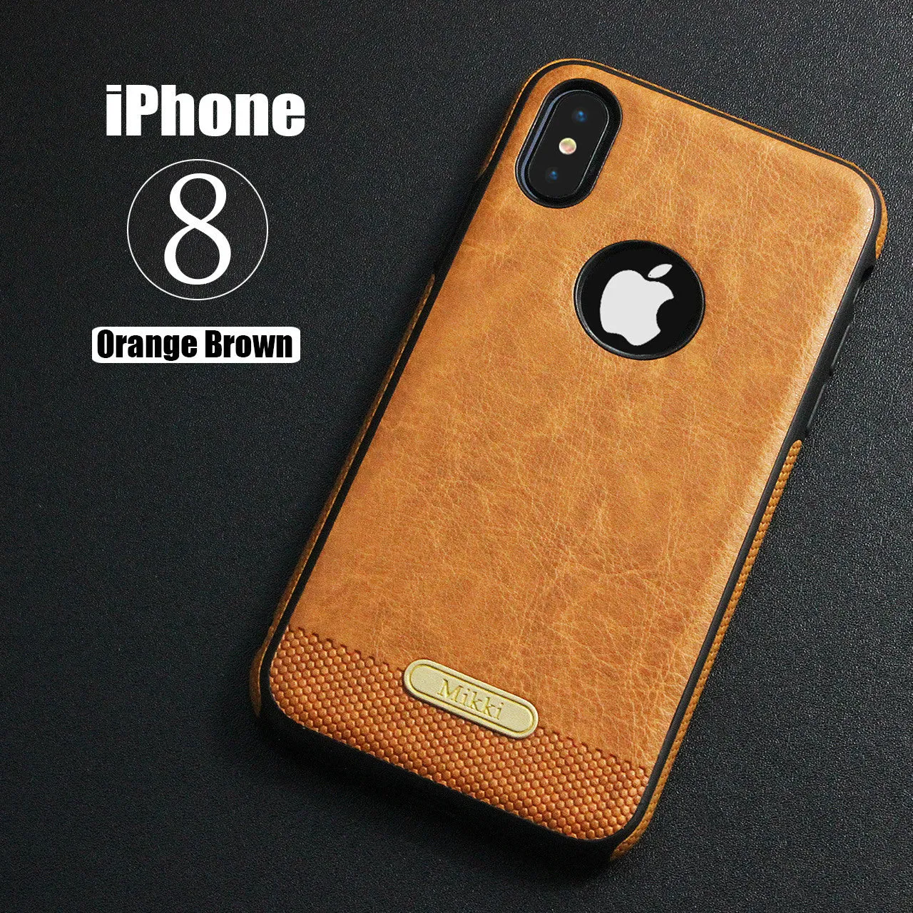Luxury Textured Back Cover Flexible Soft Shockproof Full Protection Cases for iPhone X Orange yellow