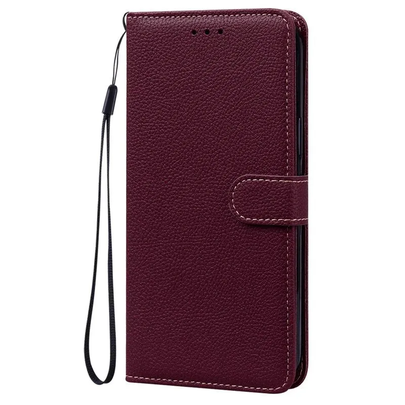 Lychee Leather Wallet iPhone Case