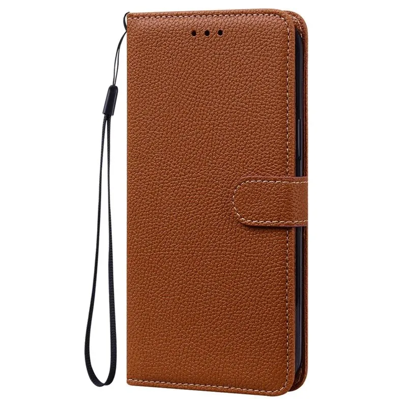 Lychee Leather Wallet iPhone Case