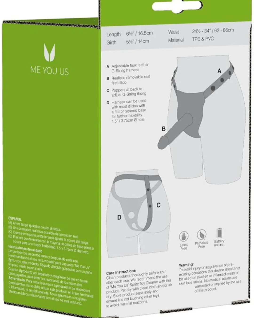 Magic Flesh Strap-On Harness with Ultra Soft 7" Dong