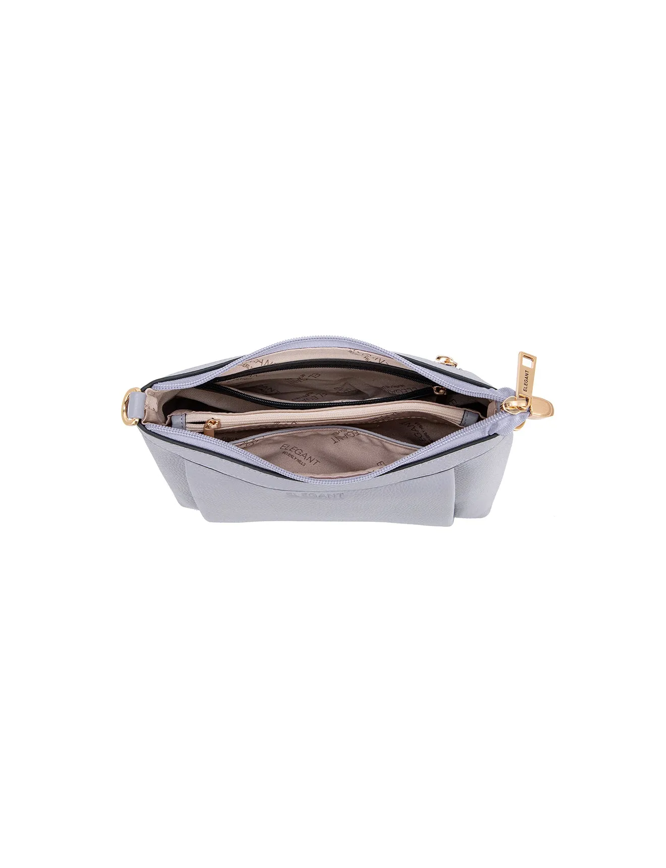 MARCIA LEATHER XBODY BAG- BLACK- E1-0830-CORNFLOWER-SALE