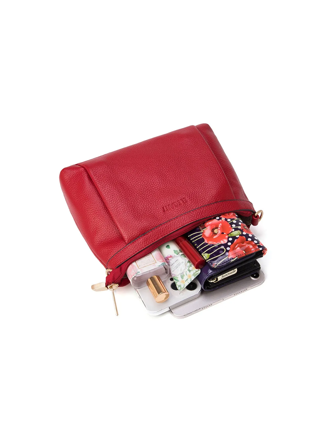 MARCIA LEATHER XBODY BAG- BLACK-E1-0830-FIRE
