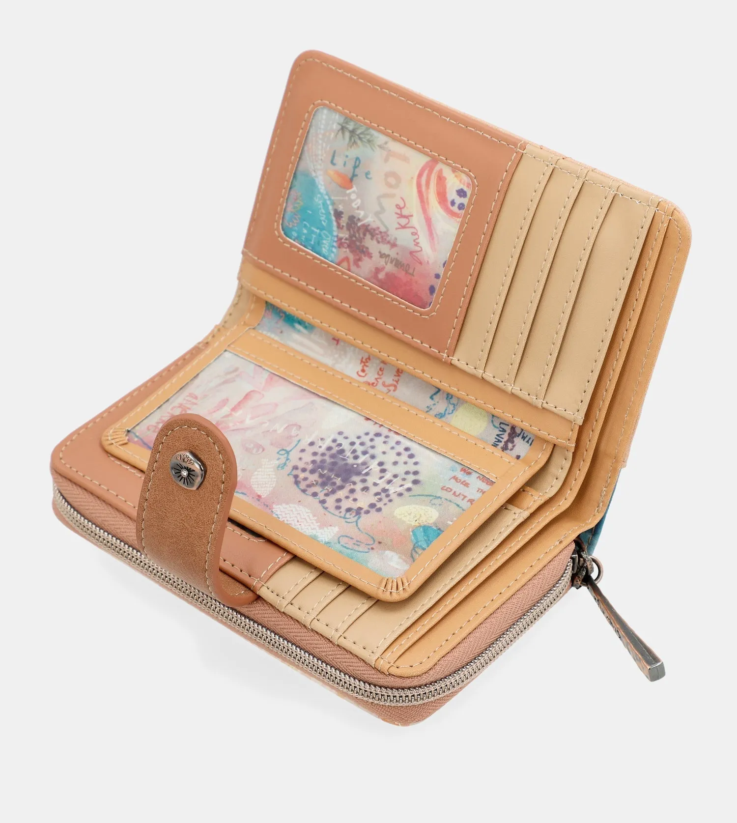 Mediterranean Medium Zippered Wallet