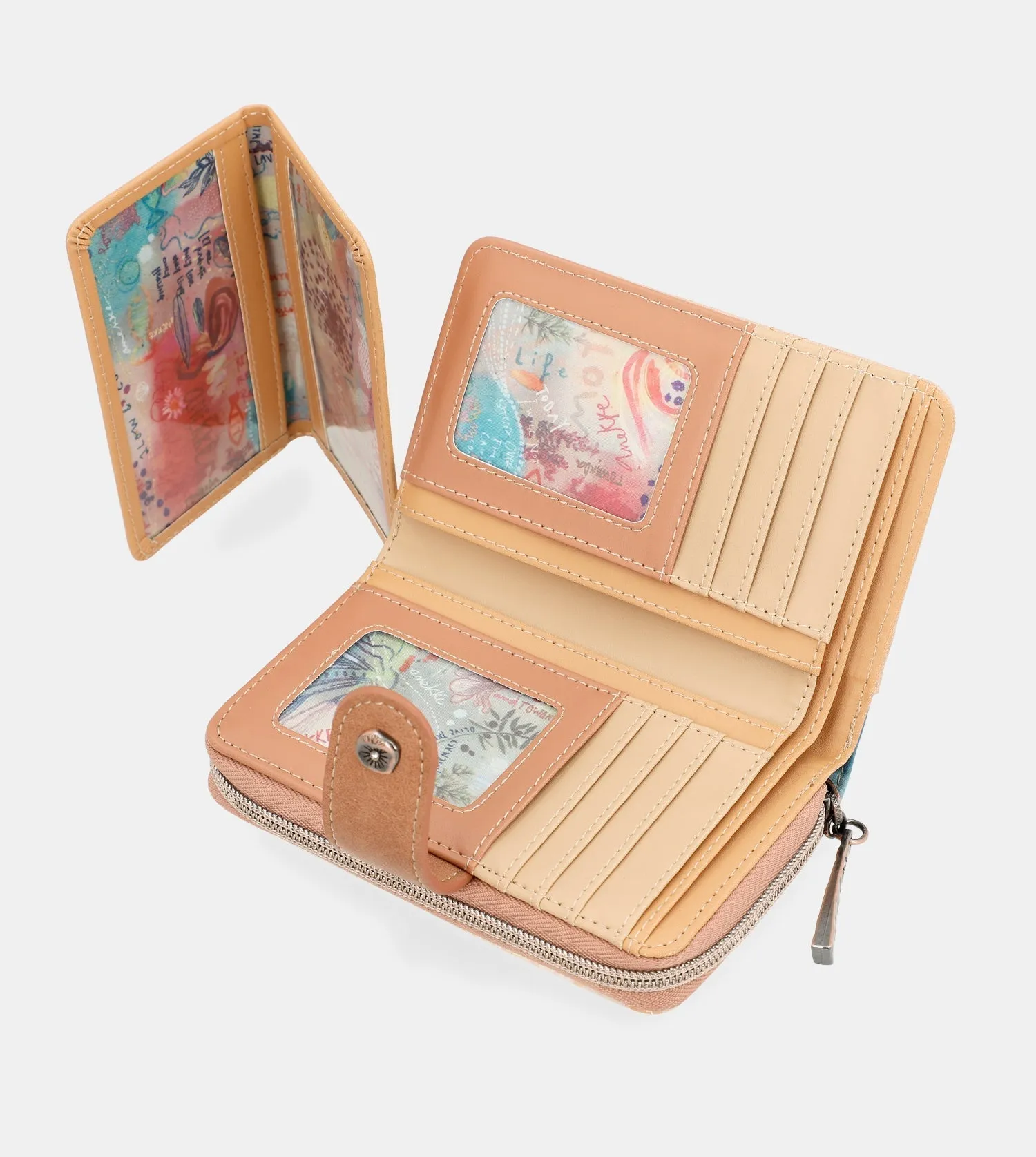Mediterranean Medium Zippered Wallet