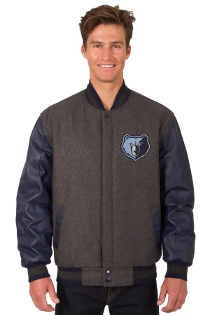Memphis Grizzlies Reversible Wool and Leather Jacket