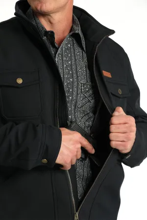 MENS BLACK TEXTURED CONCEALED CARRY JACKET