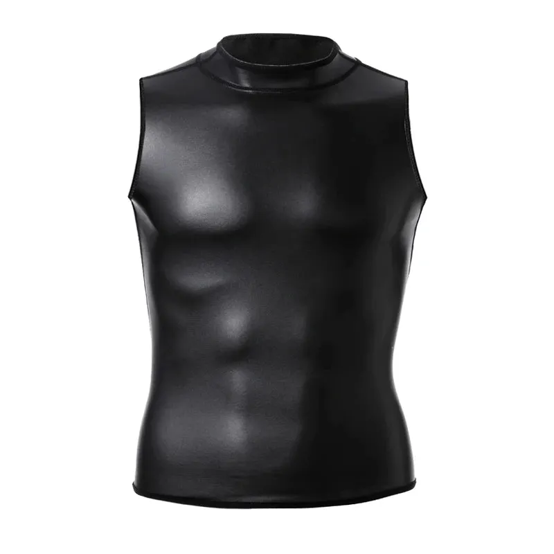 Men's Faux Leather Vest