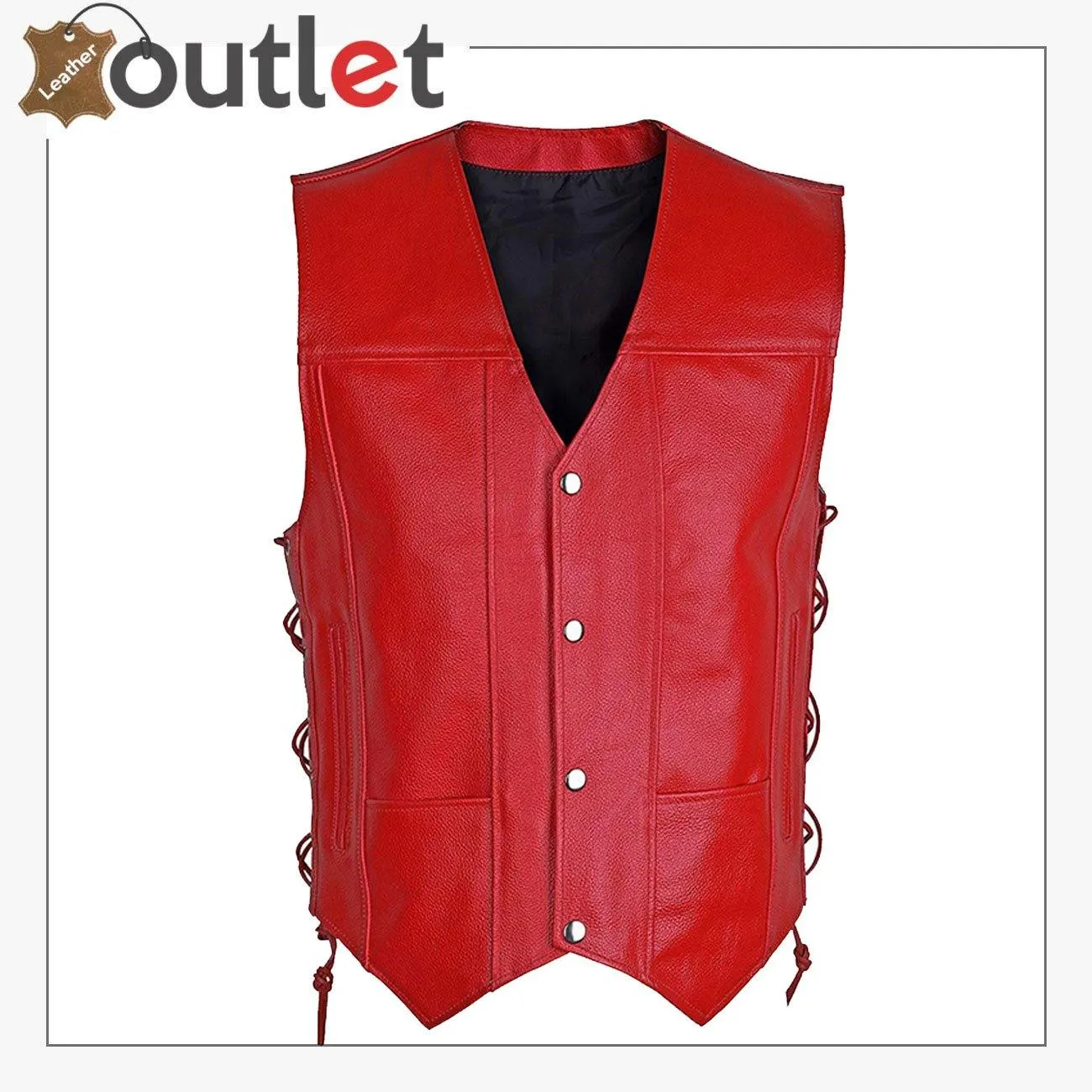 MEN’S MOTORCYCLE VEST TACTICAL SWAT STYLE LEATHER VEST