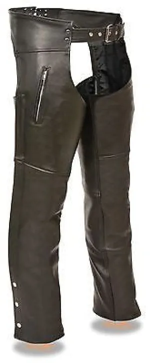 MEN'S MOTORYCLE ZIPPERED THGH POCKETS CHAP VERY SOFT LEATHER CHEAP PRICE