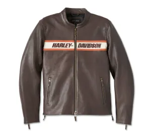 Men's Victory Lane II Leather Jacket - Tall - Java