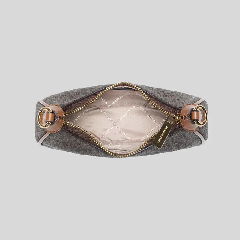MICHAEL KORS Signature Cora Mini Zip Pouchette Bag Brown RS-35R3G4CC1B