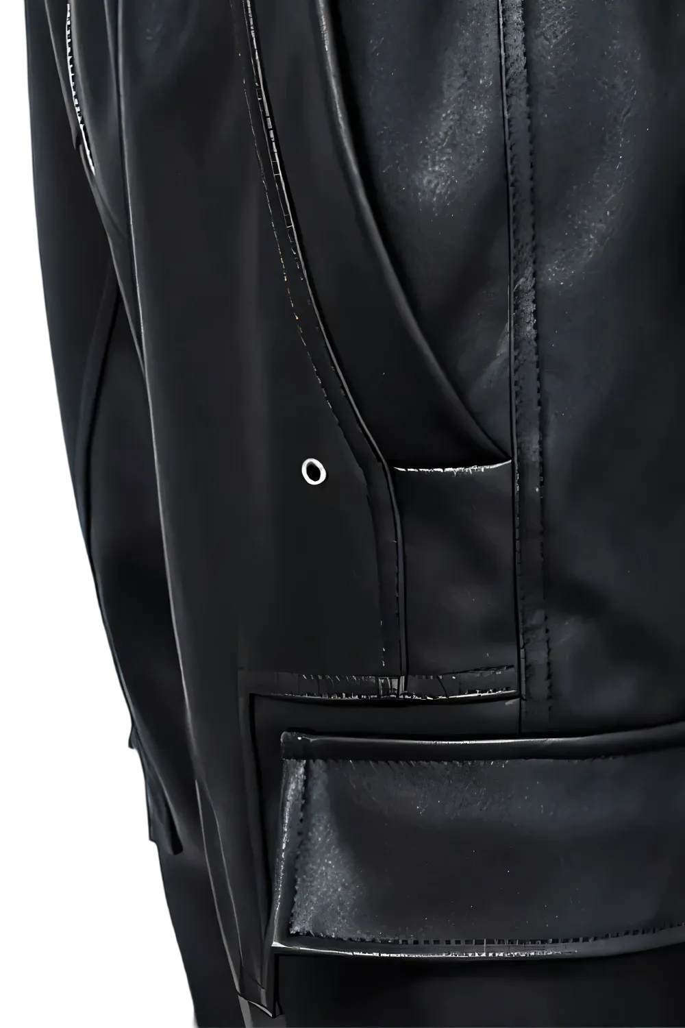 Midnight Armor Faux Leather Jumpsuit