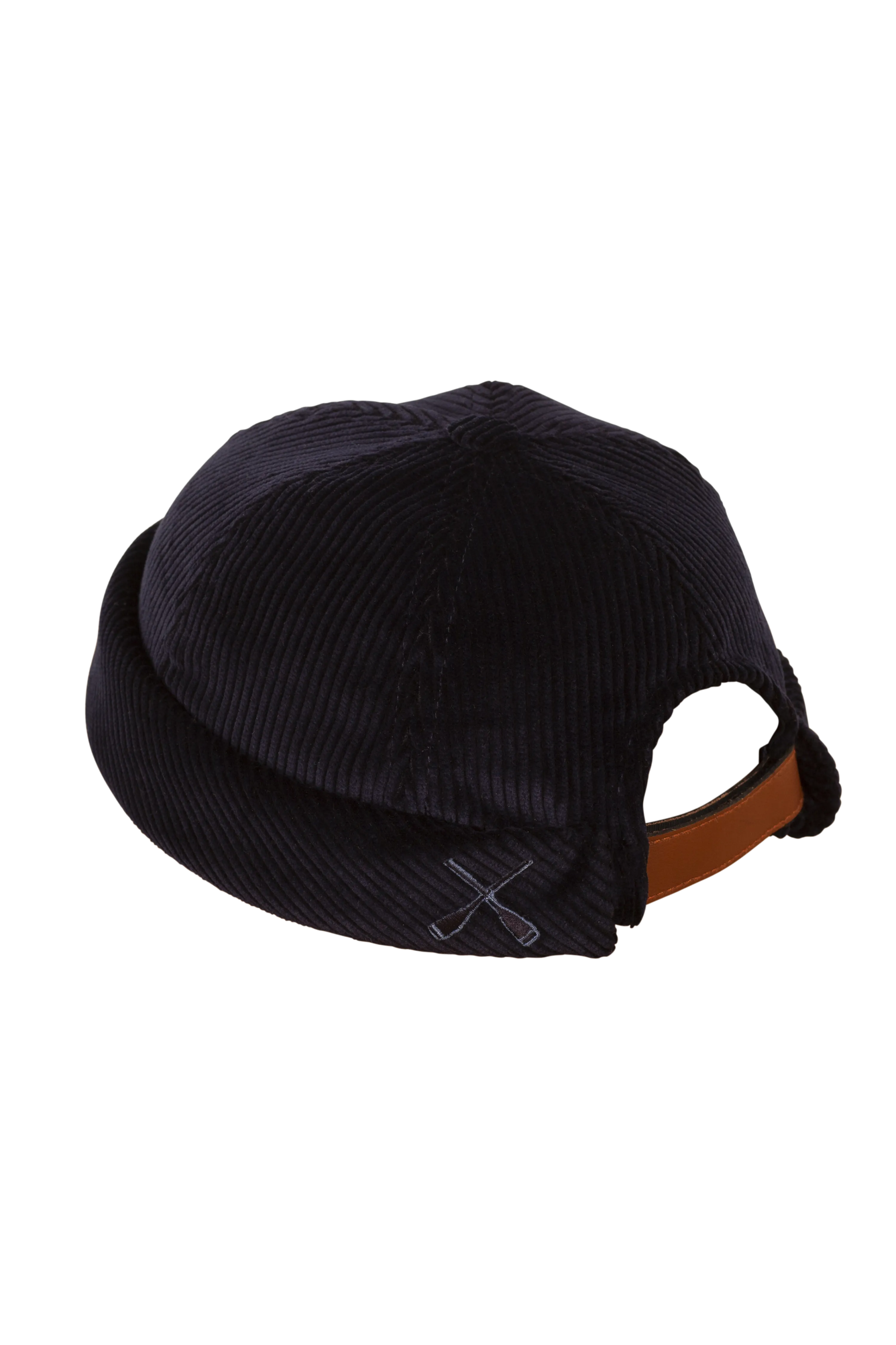 MIKI DOCKER HAT DARK BLUE VELVET CORDUROY