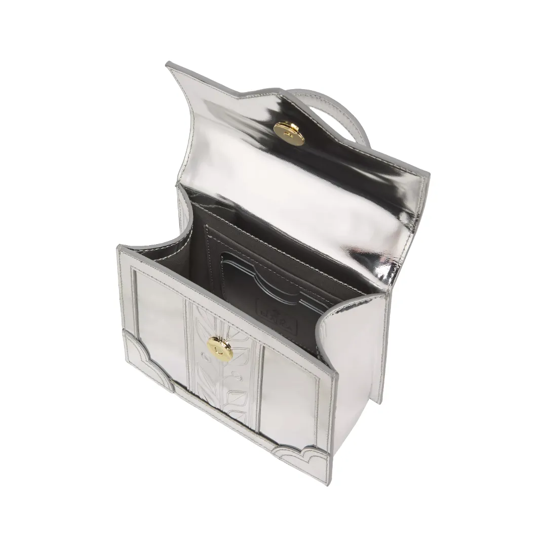 MINI JEANNE LEATHER BAG CHROME