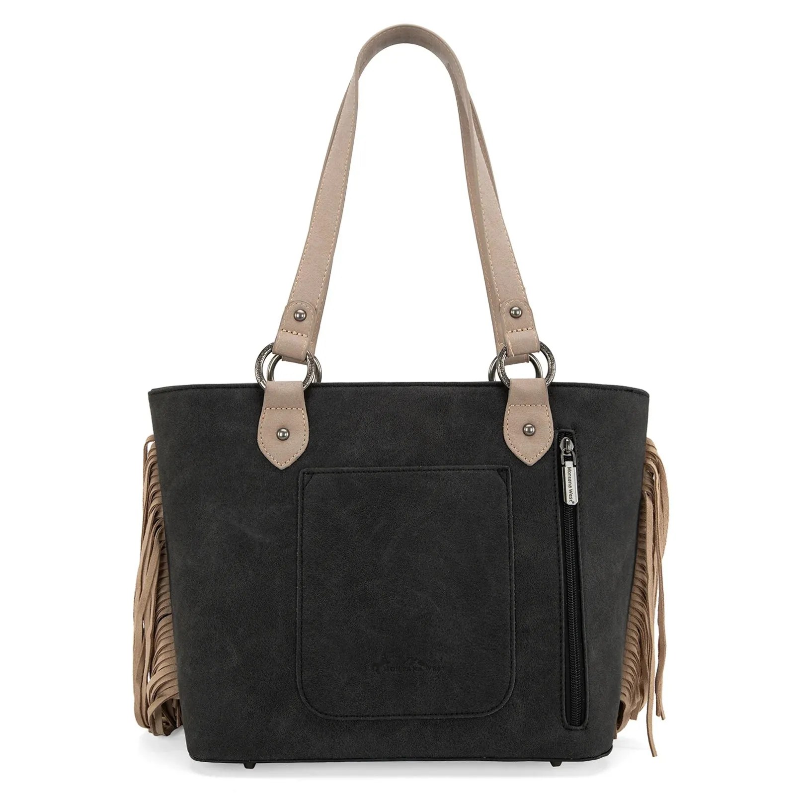Montana West Embroidered Concealed Carry Tote with Wallet Set