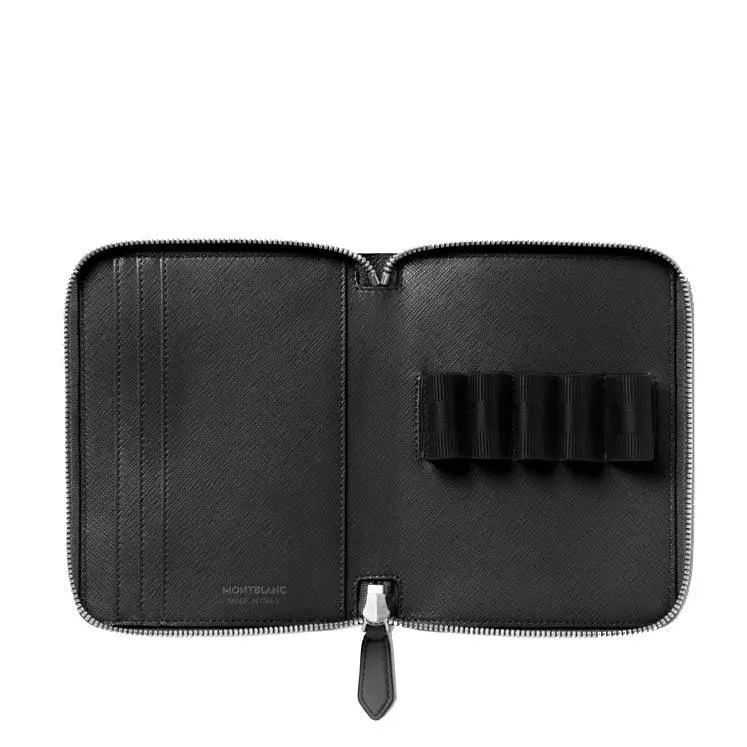 Montblanc Case for 5 writing tools with black sartorial zip 198364