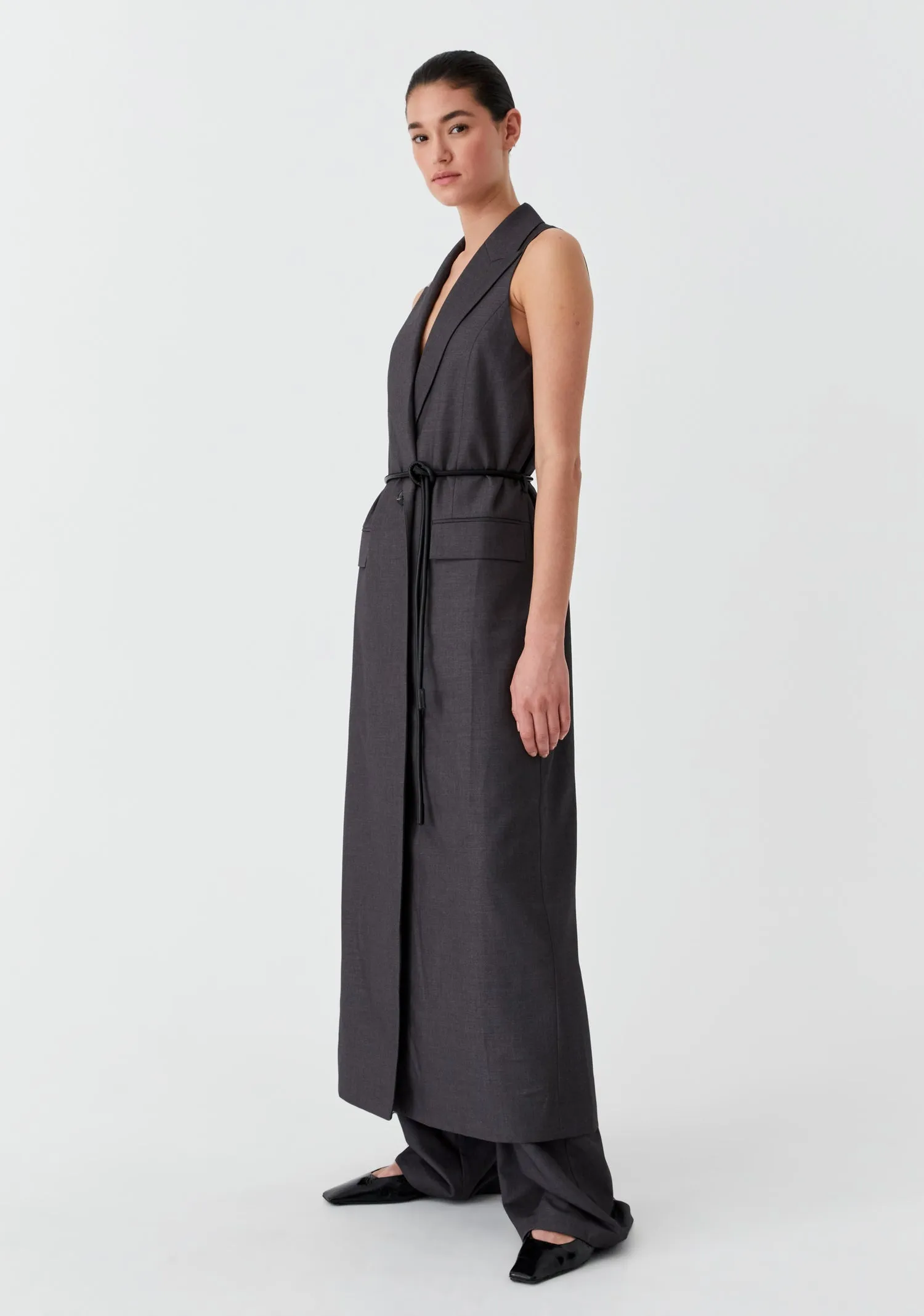 Morrison Vale Vest Dress - Charcoal