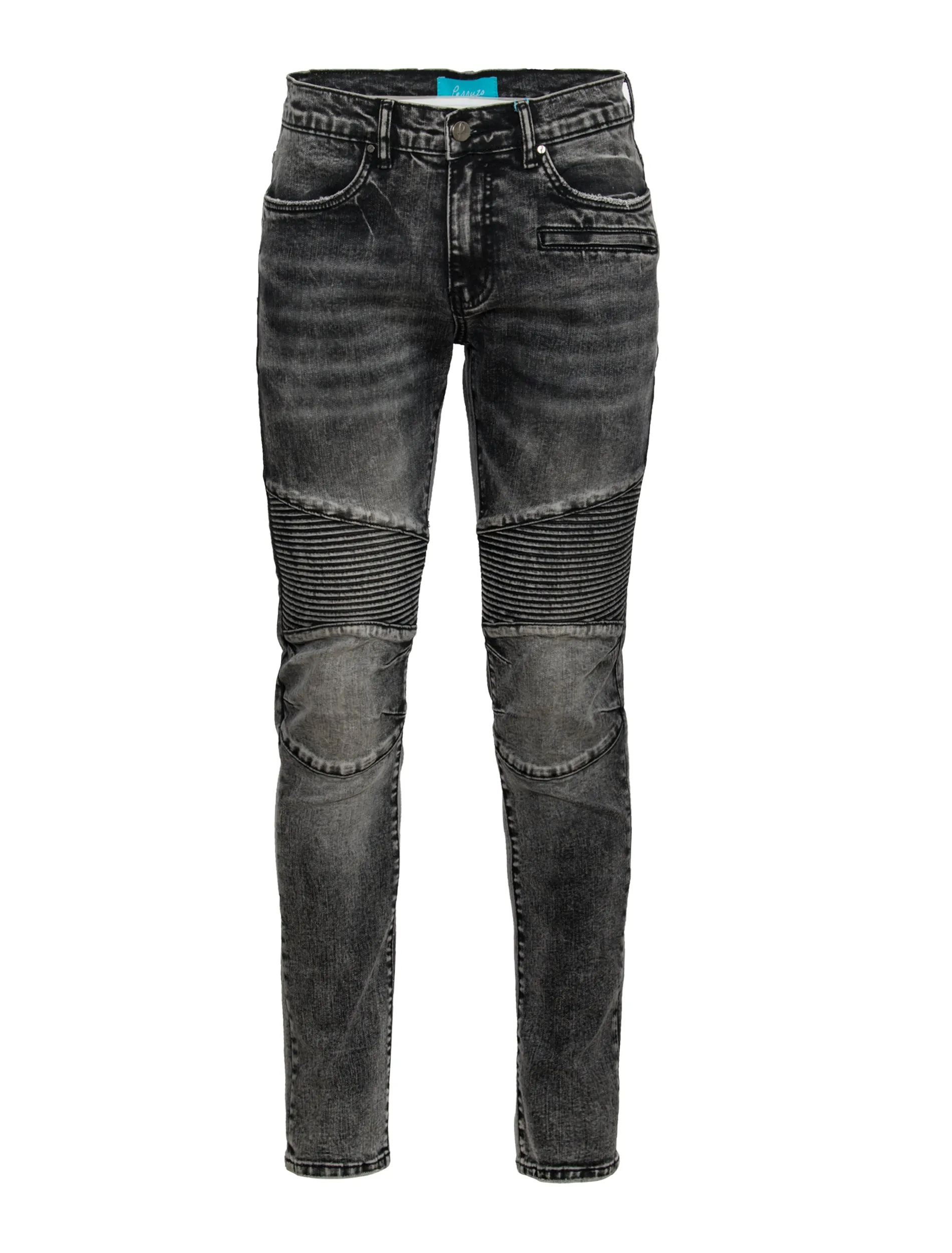 Moto Jean in distressed Black