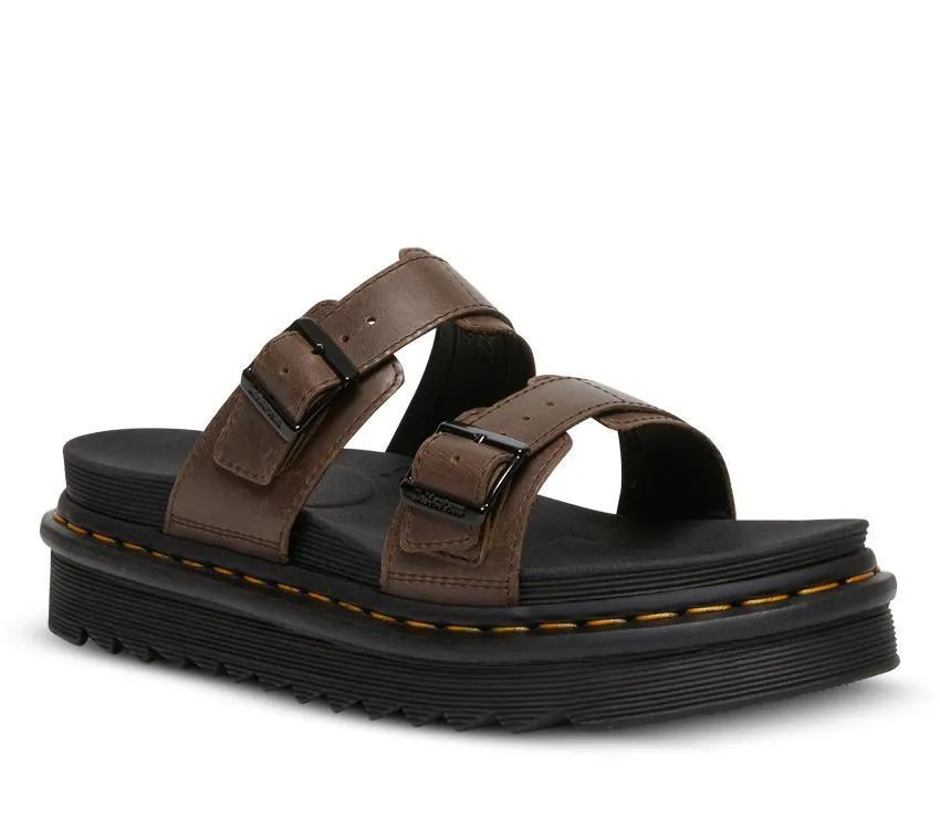 Myles Slide Sandal Dark Brown