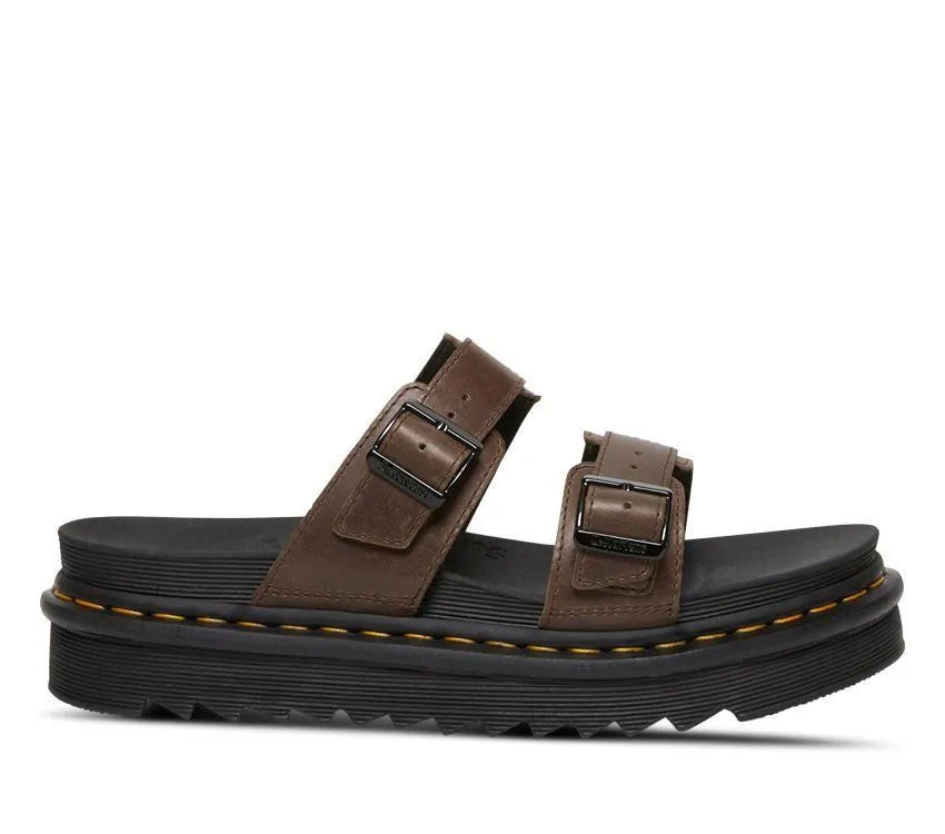 Myles Slide Sandal Dark Brown