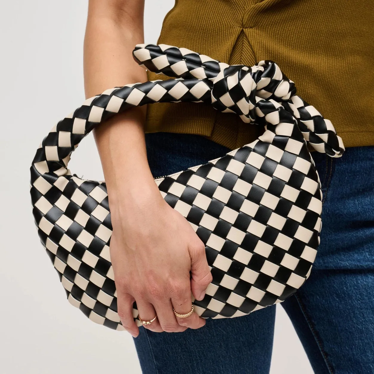 Naomi Woven Bag - Checkered