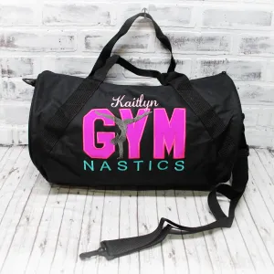 Neon Pink Personalized Gymnastics Tote or Duffle Bag