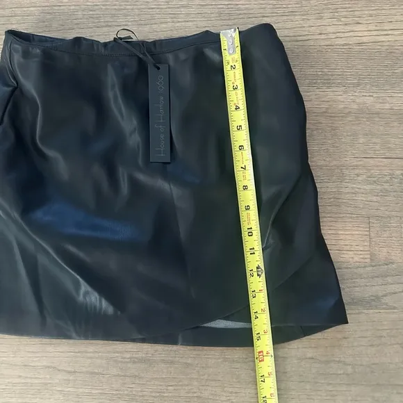 NEW House of Harlow 1960 Faux Leather Skirt-Size XS-Black