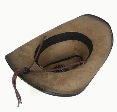NEW Leather Cowboy Hat For Women And Men - Western Style Fedora Hat, Retails $111