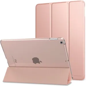 New MoKo Case Fit 2018/2017 iPad 9.7 5th / 6th Generation - Slim Lightweight Smart Shell Stand Cover with Translucent Frosted Back Protector Fit Apple iPad 9.7 Inch 2018/2017, Rose Gold (Auto Wake/Sleep)