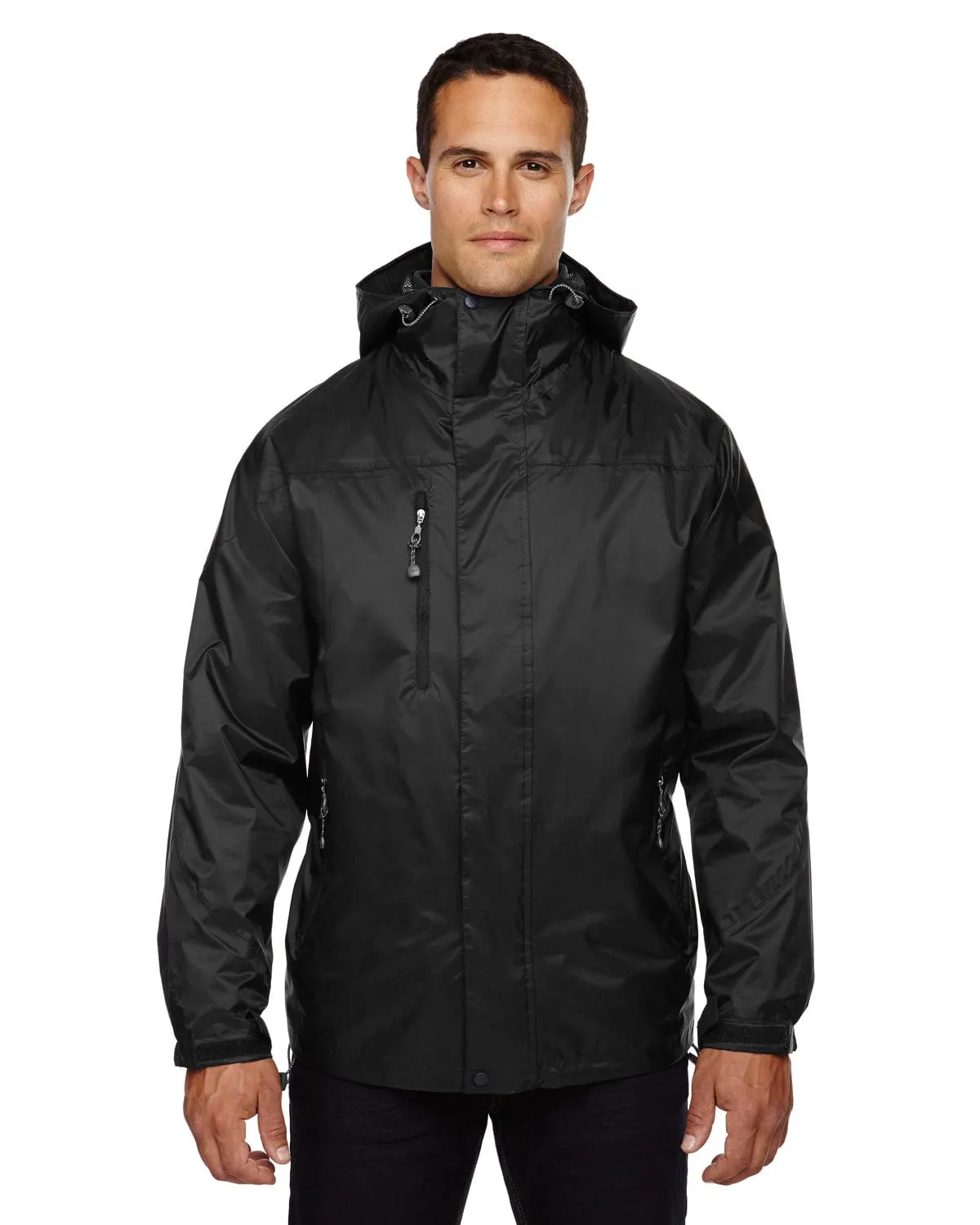 North End Mens 3-In-1 Techno Performance Hooded Jacket