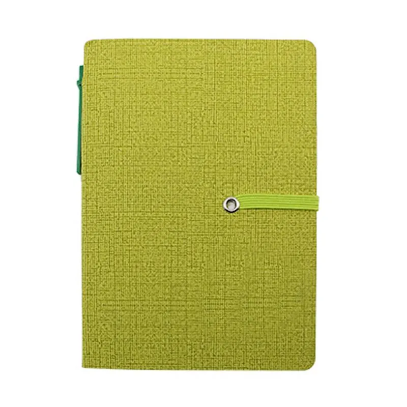 Notebook Set With Pu Leather Cover And Elastic Band Closure