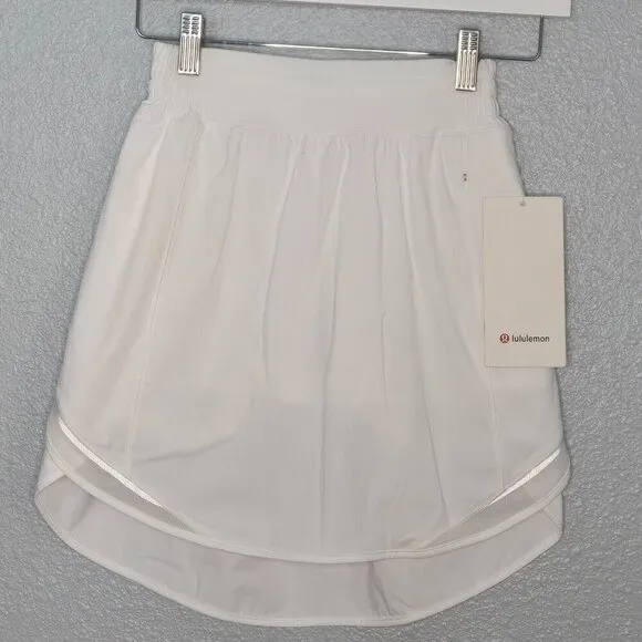NWT Lululemon Hotty Hot High-Rise Skirt *Long - 2 White