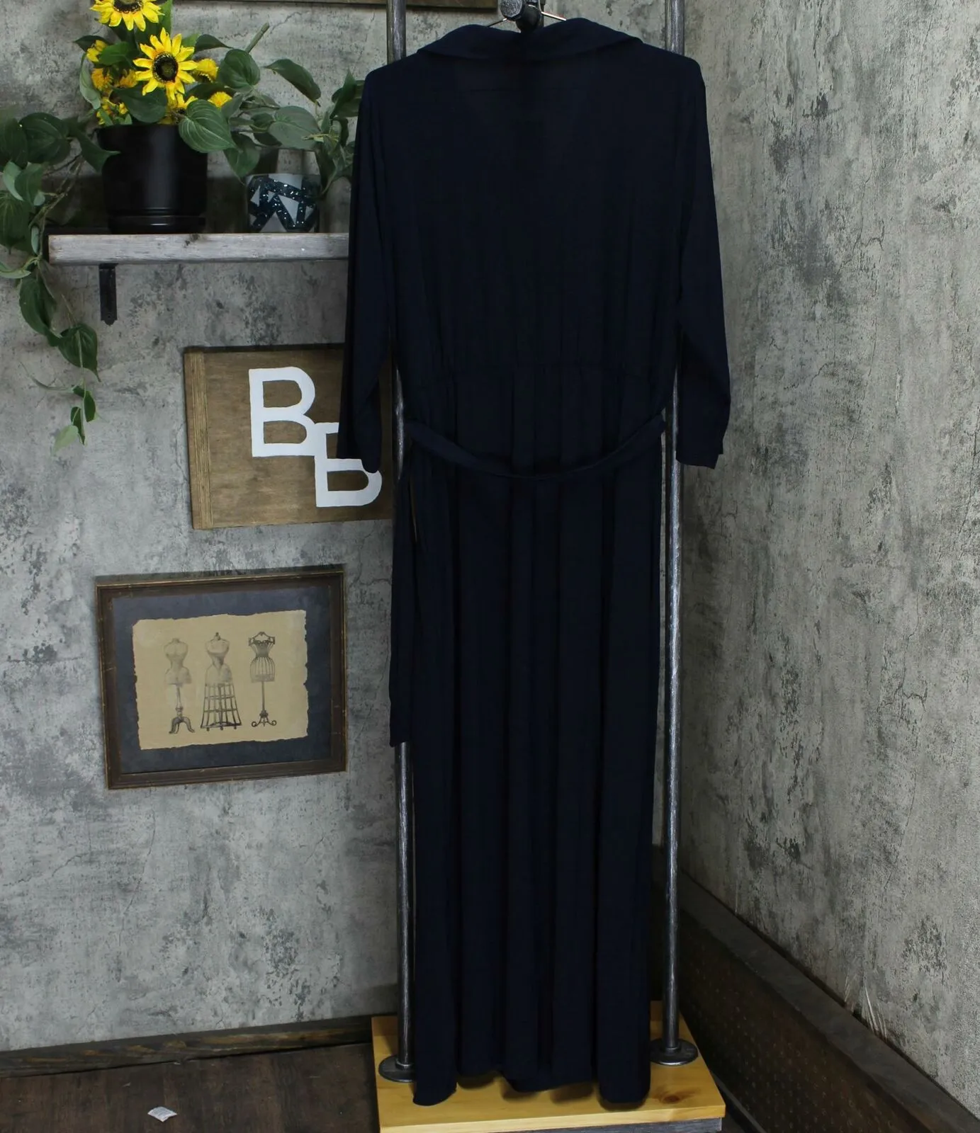 NY Collection Plus Size Faux Wrap Knit Maxi Dress