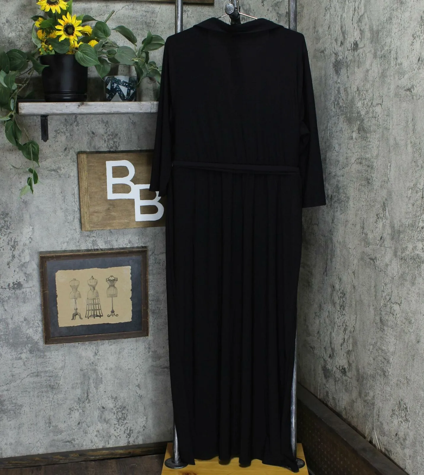 NY Collection Plus Size Faux Wrap Knit Maxi Dress