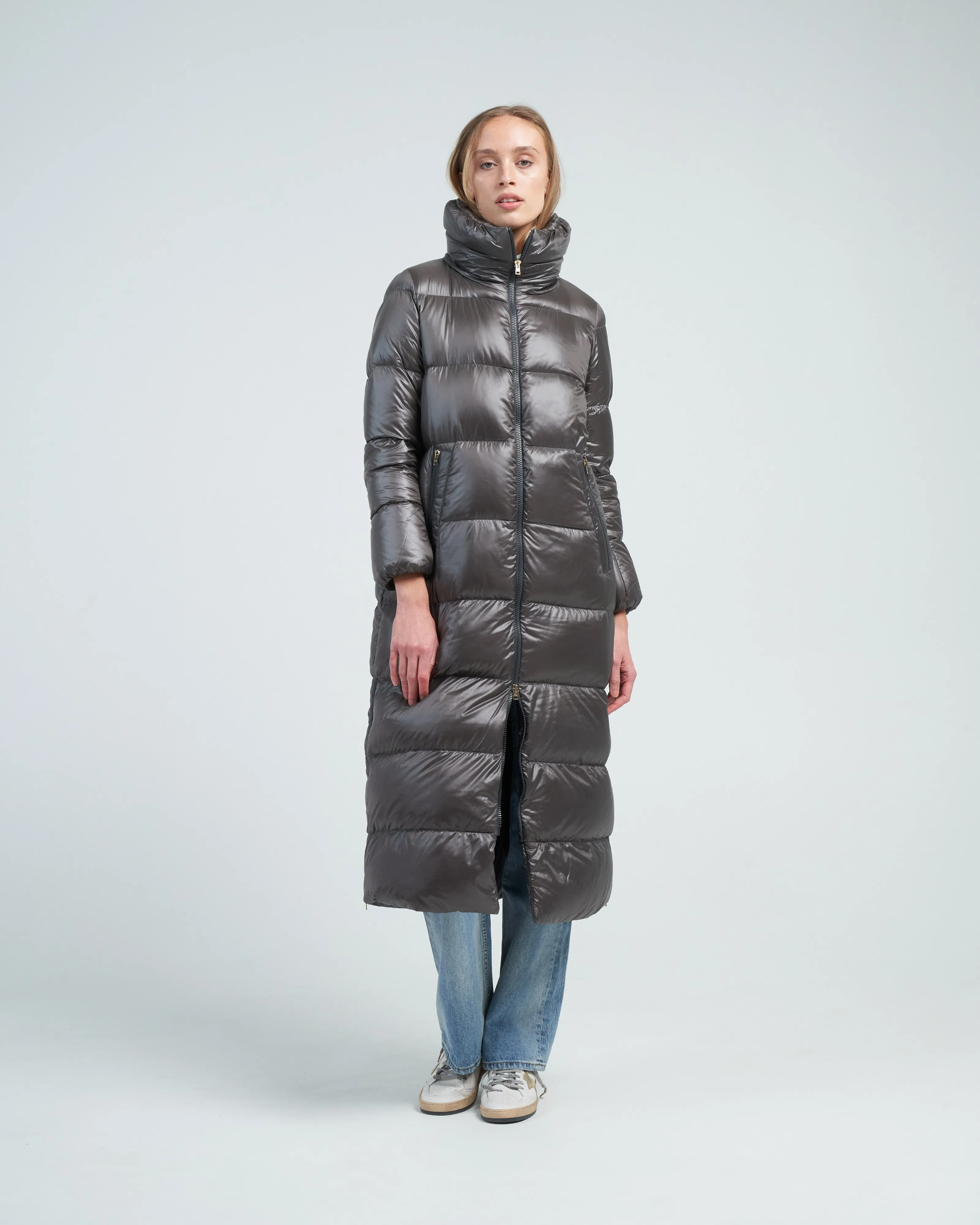 nylon ultralight maxi coat