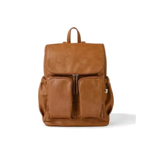 OiOi Signature Vegan Leather Nappy Backpack - Tan