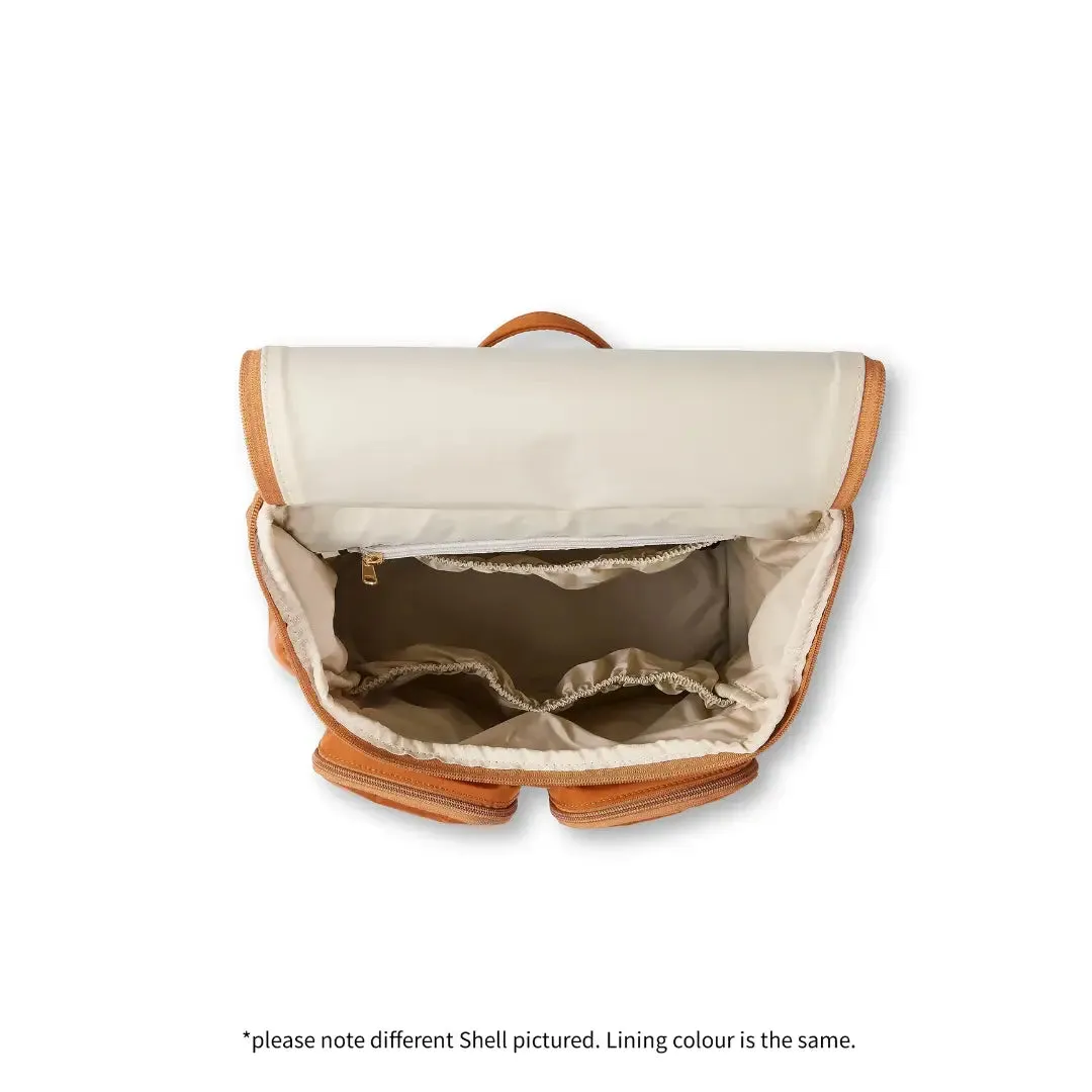 OiOi Signature Vegan Leather Nappy Backpack - Tan